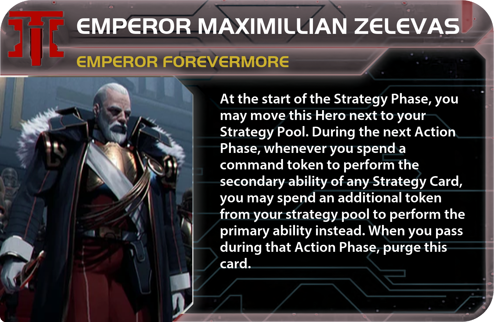 Emperor Maximillian Zelevas Card